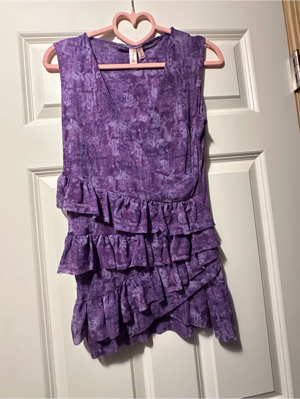 Sweet Pea Purple Ruffle Tiered Tank Top